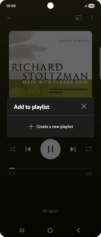 Press Create a new playlist.