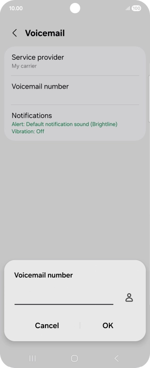 Key in +447953222222 and press OK.