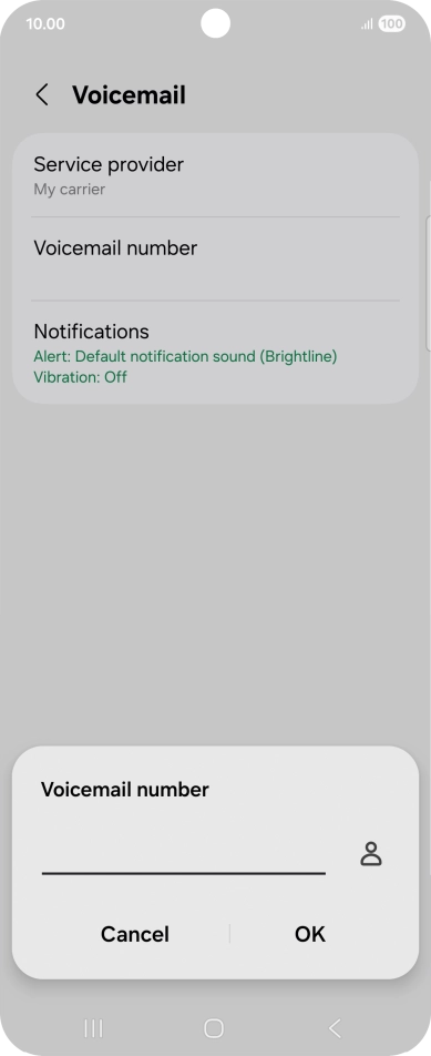 Key in +447953222222 and press OK.