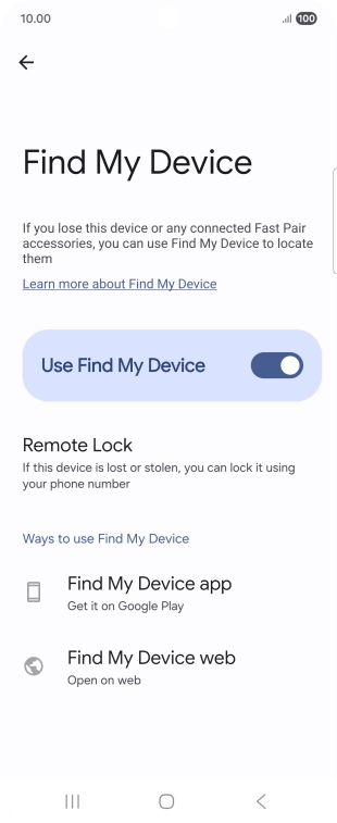 Press the Home key to return to the home screen.