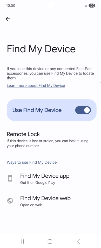 Press the Home key to return to the home screen.