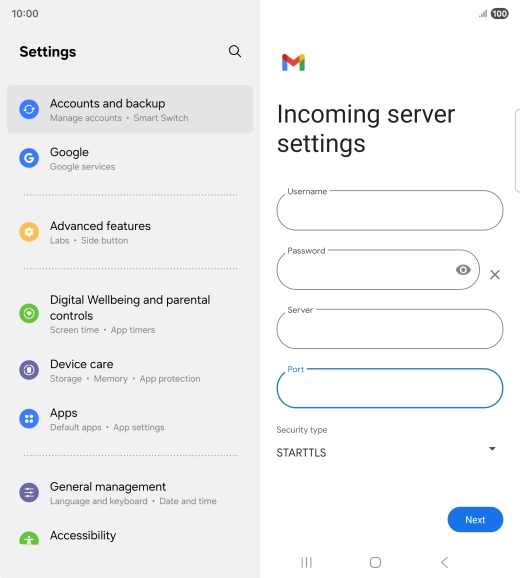 Press the drop down list below 