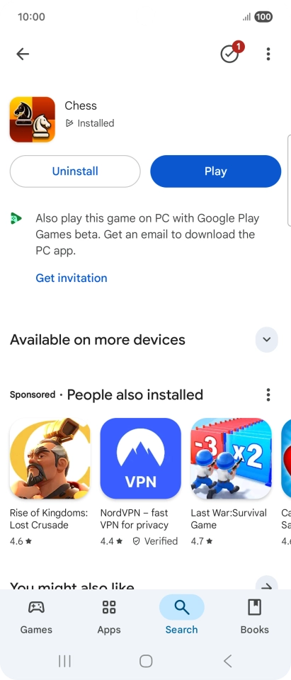 Press the Home key to return to the home screen.