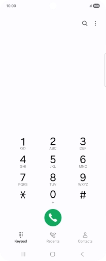 Press the menu icon.