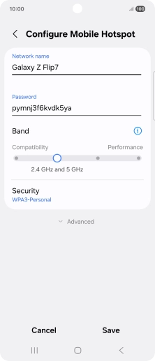 Press the field below 