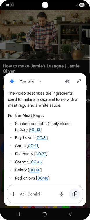 The answer from Gemini to your question is displayed.