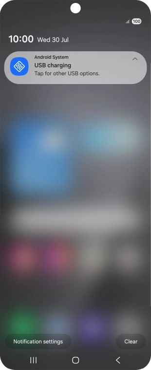 Press Tap for other USB options..