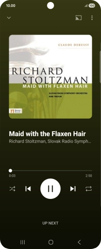 Press arrow right to go to the next audio file.