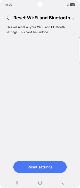 Press Reset settings.