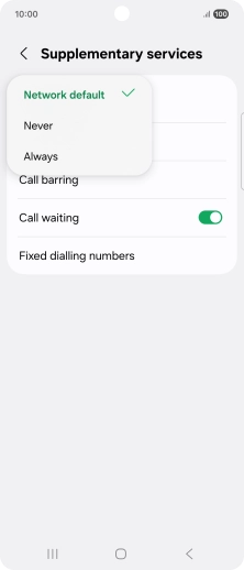 Press Always to turn on caller identification.