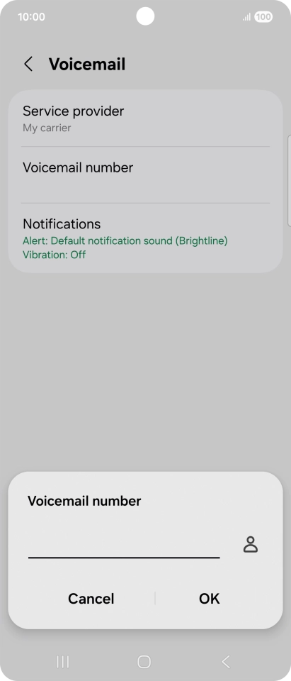 Key in +447953222222 and press OK.