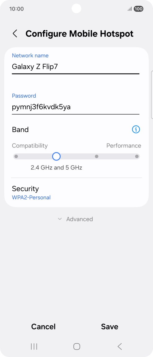 Press the field below 