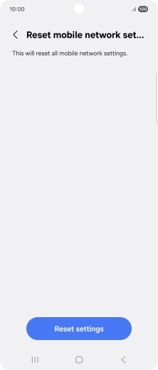 Press Reset settings.