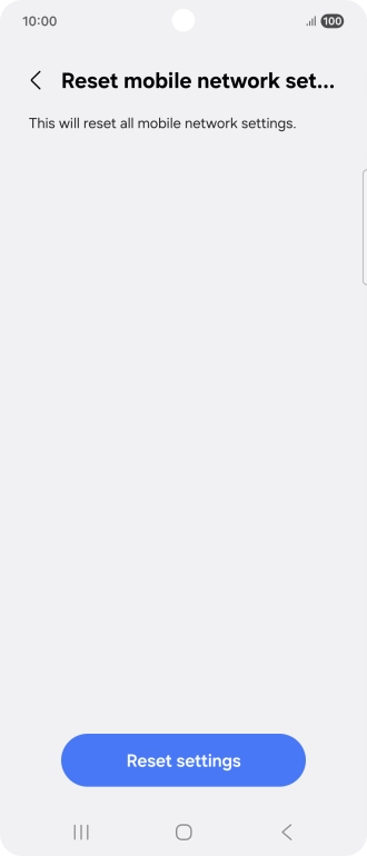 Press Reset settings.