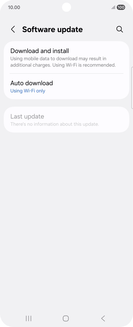 Press Download and install. If a new software version is available, it's displayed. Follow the instructions on the screen to update the phone software.