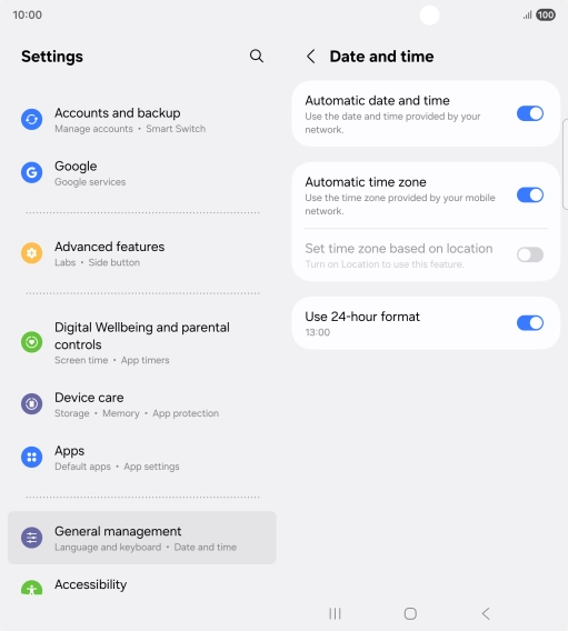 Press the Home key to return to the home screen.