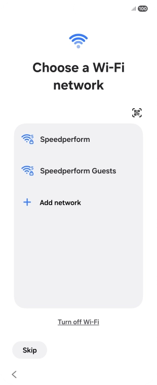Press the required Wi-Fi network.