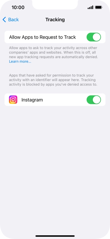 Press the indicator next to 