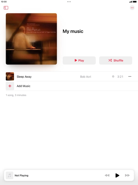 Go to the required category or playlist and press the required audio file.