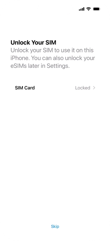 Press SIM Card.