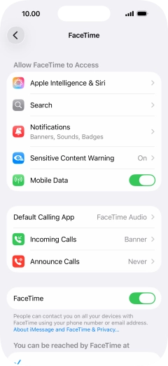 Press the indicator next to 