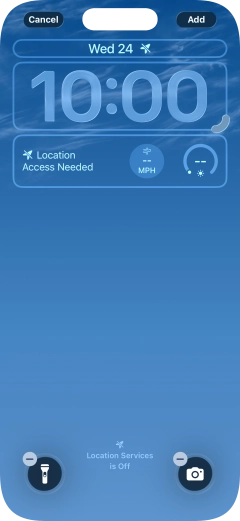 To customise the way the lock screen date is displayed, press the date widget and follow the instructions on the screen to find the required widget display mode.