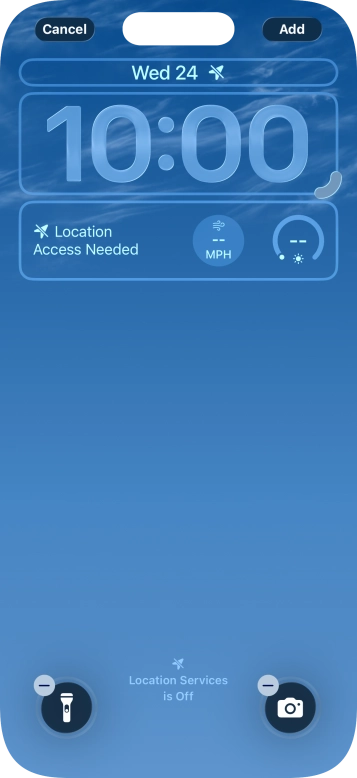To customise the way the lock screen date is displayed, press the date widget and follow the instructions on the screen to find the required widget display mode.