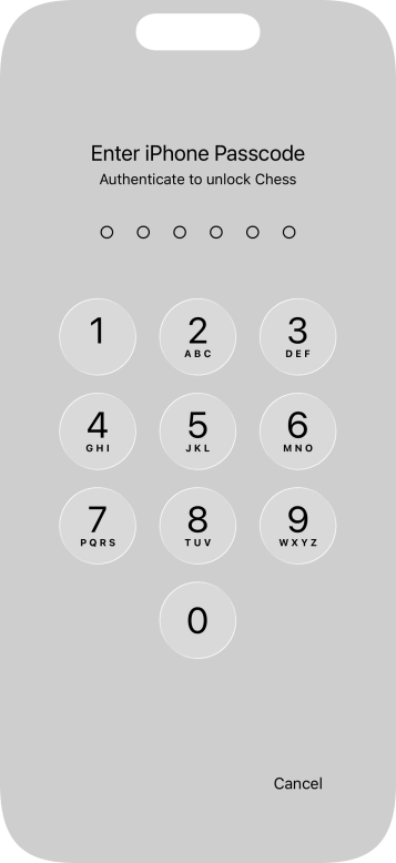 Use the phone lock code you created. The app is now no longer locked.