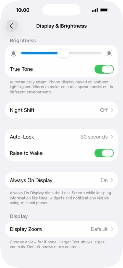 Press Always On Display.