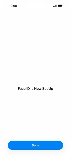 Press Done. If you haven't previously selected a phone lock code, key in a code of your own choice twice.