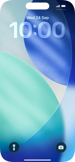 Press and hold anywhere on the lock screen.