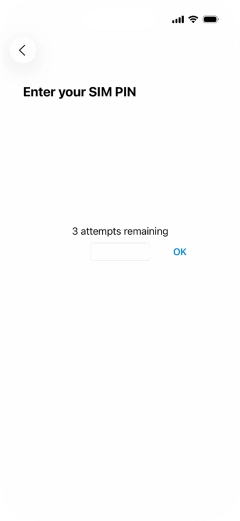 If your SIM is locked, key in your PIN and press OK. The default PIN is 1111.