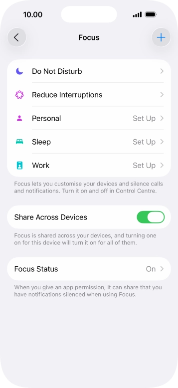 Press Do Not Disturb.
