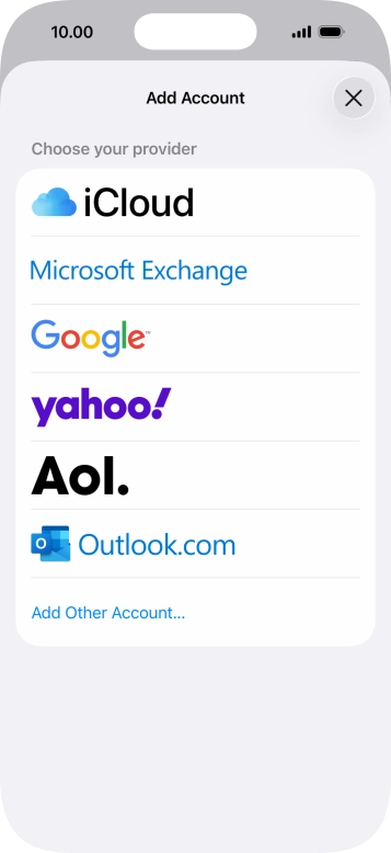 Press Add Other Account....