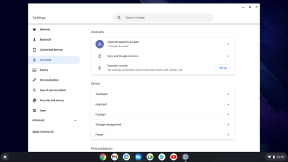 Click Sync and Google services.