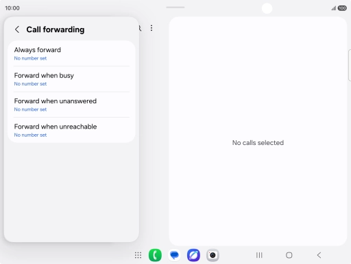 Press the required divert type.