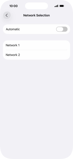 If you turn off the function, press the required network.