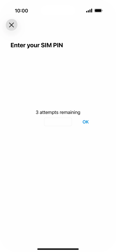 If your SIM is locked, key in your PIN and press OK. The default PIN is 1111.