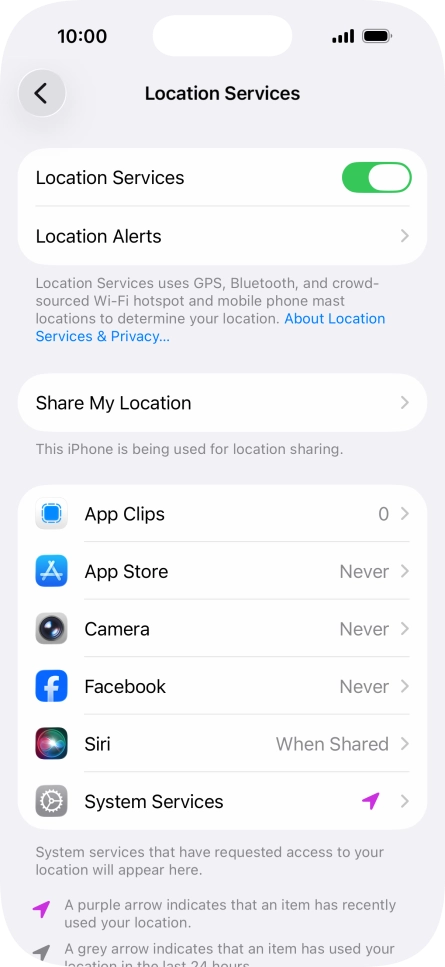 Press the required app.