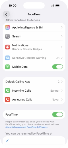 Press the indicator next to 