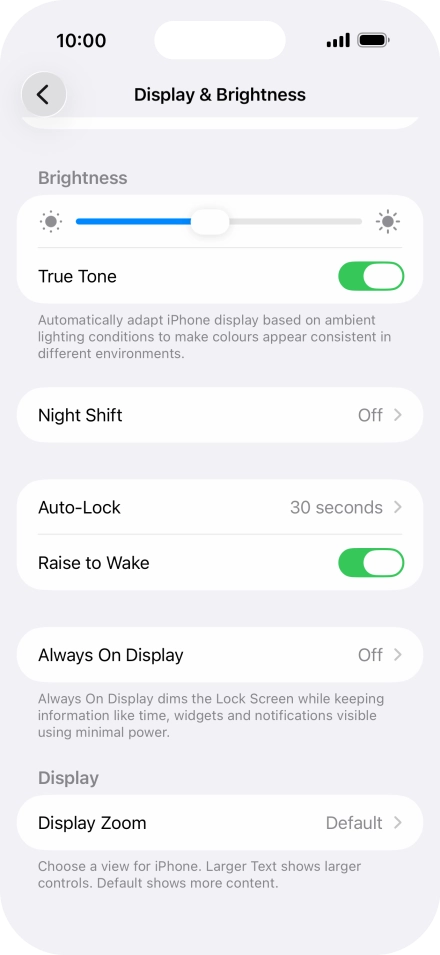 Press Always On Display.