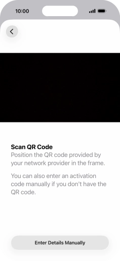 Place the QR code you've received inside the phone camera frame to scan the code.