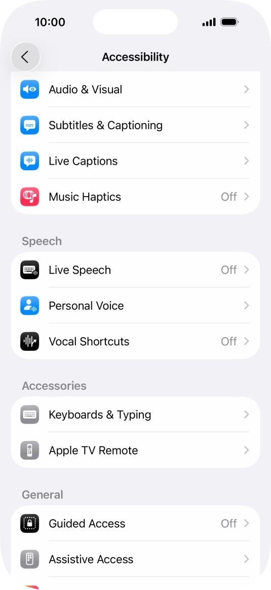 Press the required category below 