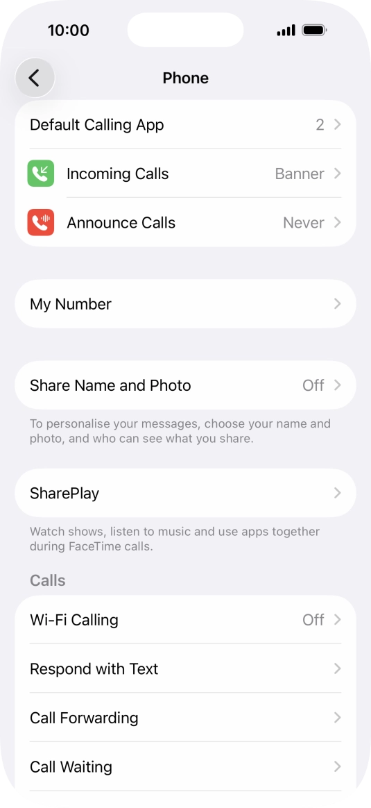 Press Wi-Fi Calling.