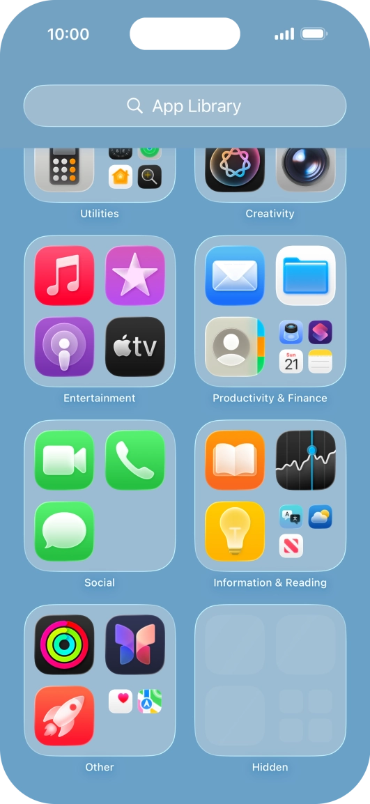 The app is now placed in the Hidden folder in the App Library.