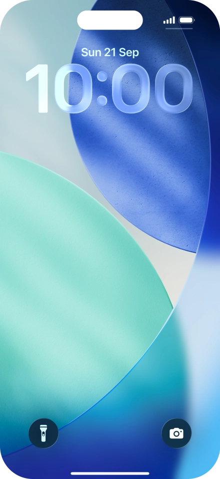 Press and hold anywhere on the lock screen.