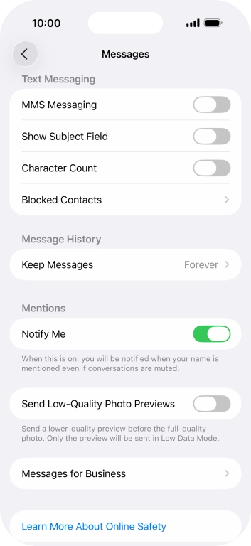 Press the indicator next to 