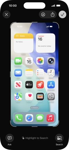Follow the instructions on the screen to edit and save your screenshot.