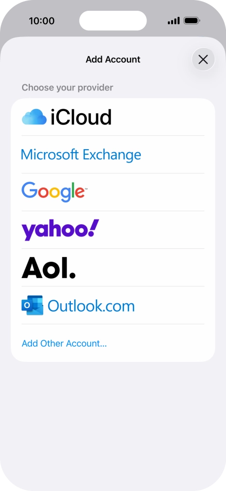 Press Add Other Account....