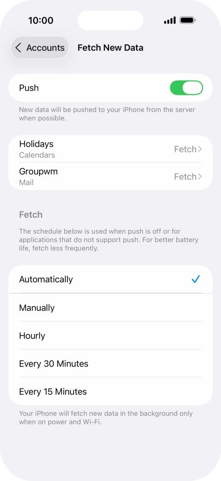 Press the indicator next to 